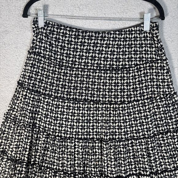 Max Studio Maxi Skirt Women’s Size M Tiered Chiffon Boho Ditsy Girl Ruffle Hem - Picture 2 of 15